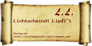 Lichtscheindl Lipót névjegykártya